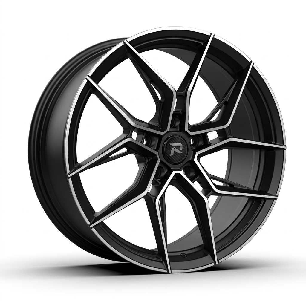RZR CXXII forged wheel — Matte Black / Milled Edges