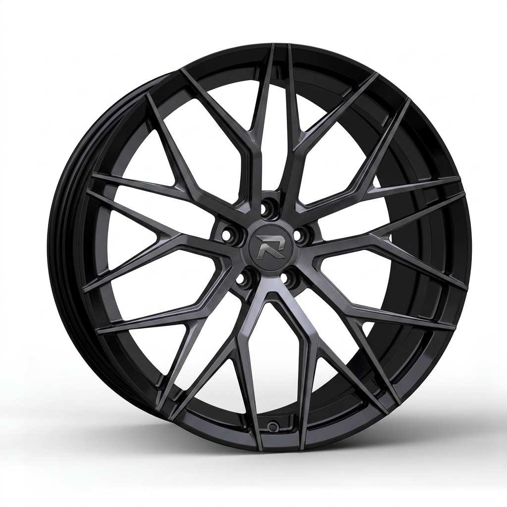 RZR CXXIX forged wheel — Smoked Chrome / Gloss Black
