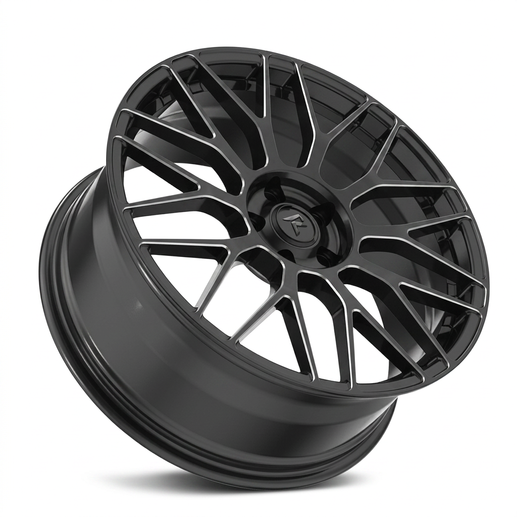 RZR LXXXIX forged wheel — Matte Black / Milled Edges