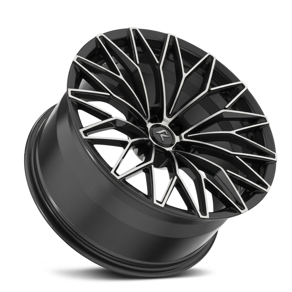 RZR LXXIX forged wheel — Matte Black / Milled Edges