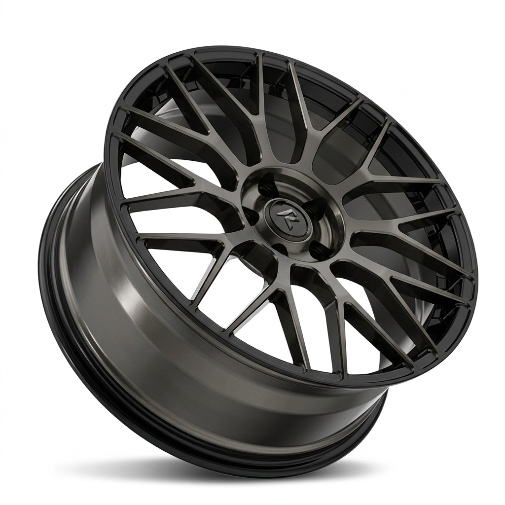 RZR LXXXIX forged wheel — Smoked Chrome / Gloss Black