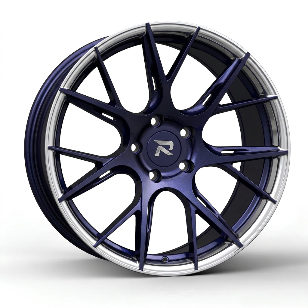 RZR CLXXVII forged wheel — Midnight Blue Pearl / Polished Lip