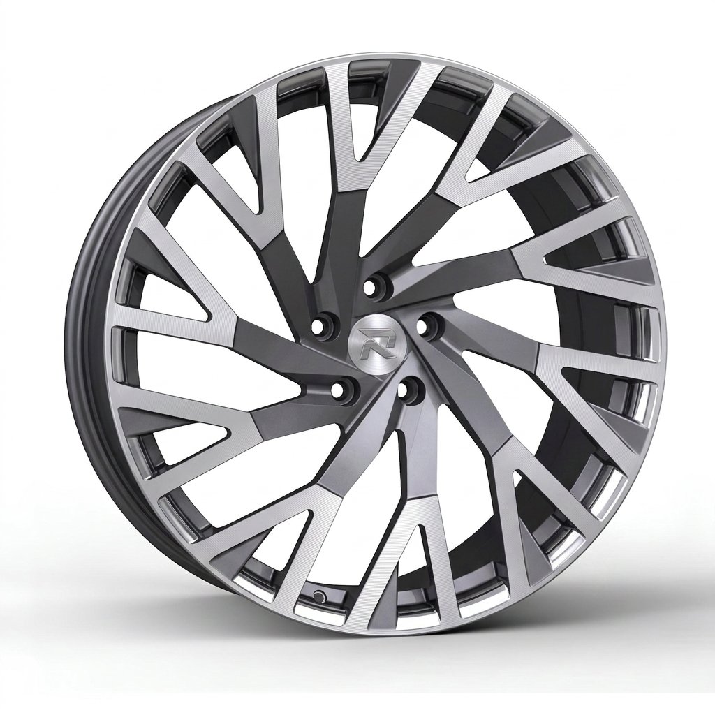 RZR CCV forged wheel — Graphite Machined / Polished Lip