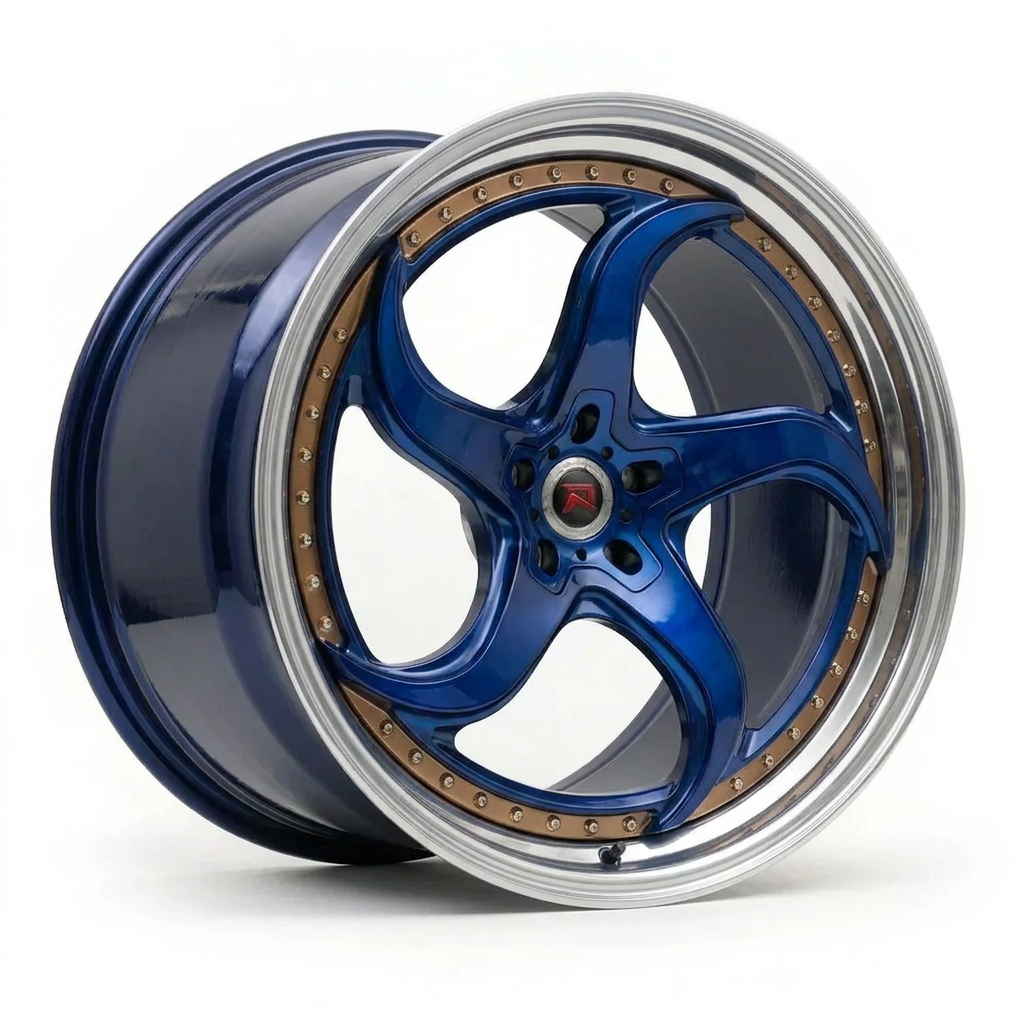 RZR XXVII forged wheel — Candy Blue / Polished Lip