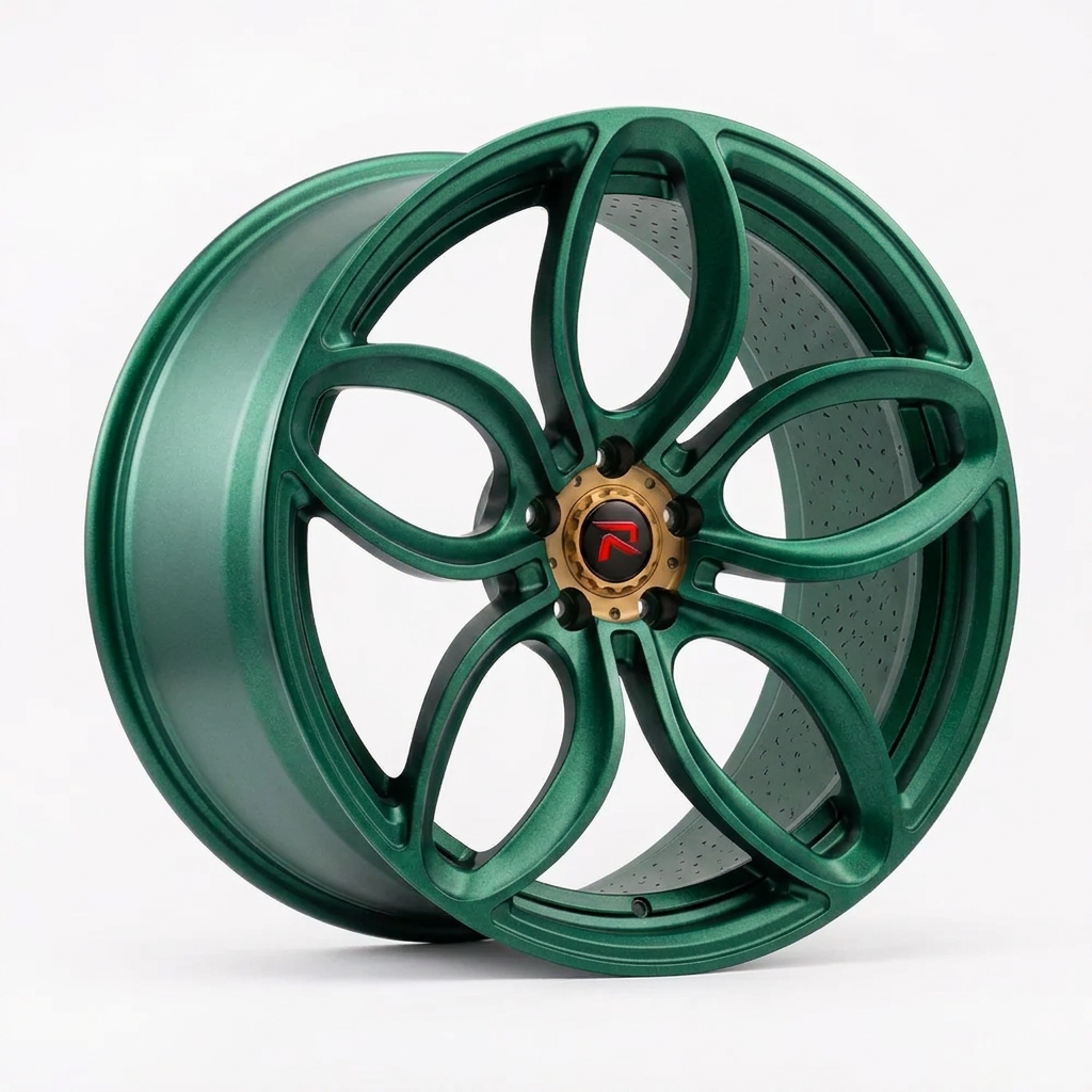 RZR XLVIII forged wheel — Satin Emerald Metallic