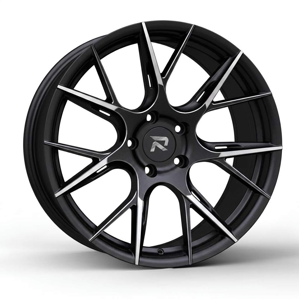 RZR CLXXVII forged wheel — Matte Black / Milled Edges