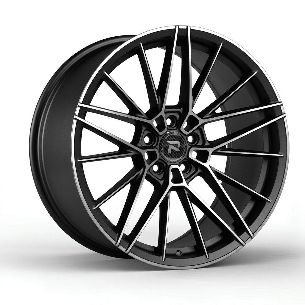 RZR CLVIII forged wheel — Matte Black / Milled Edges