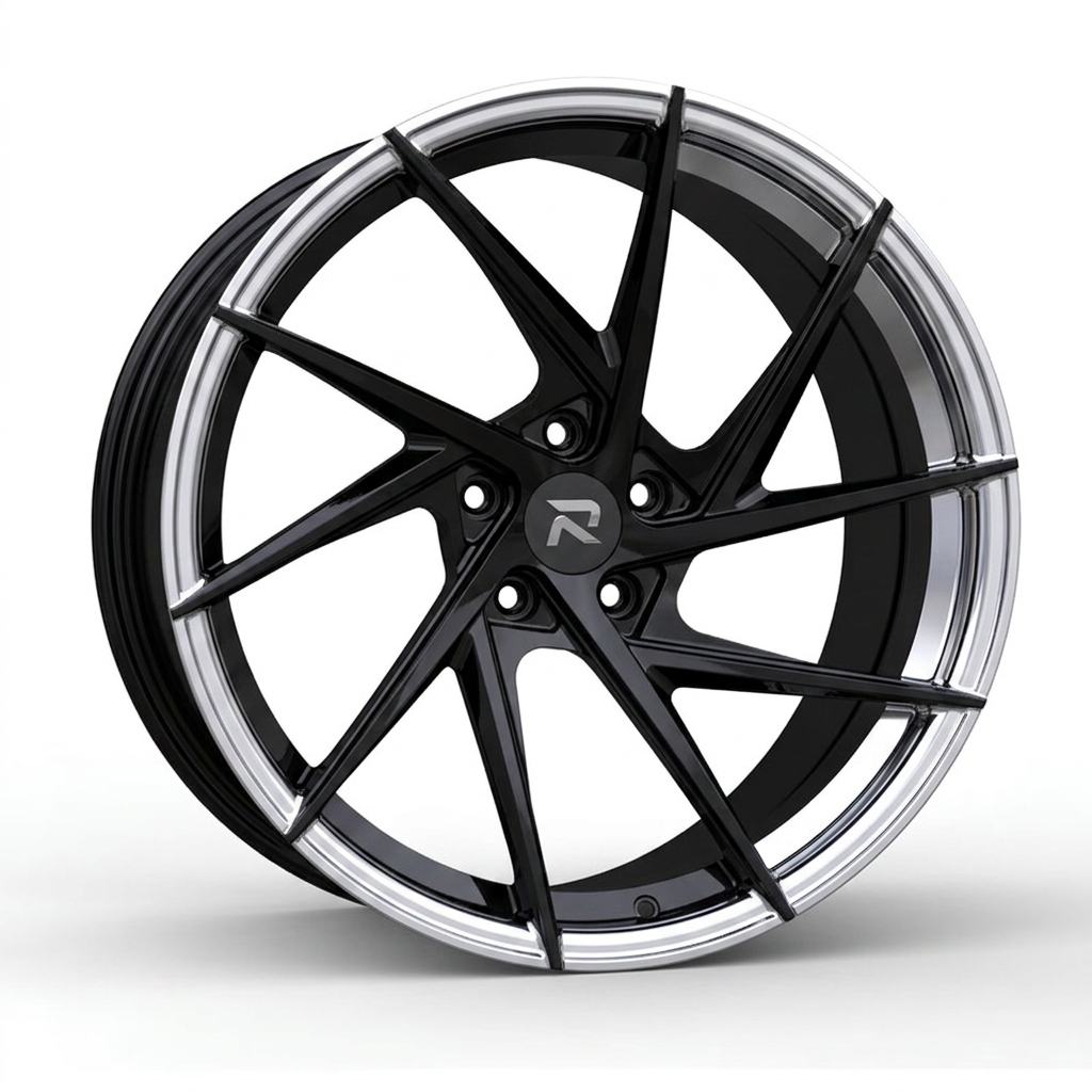 RZR CXI forged wheel — Gloss Black / Polished Lip