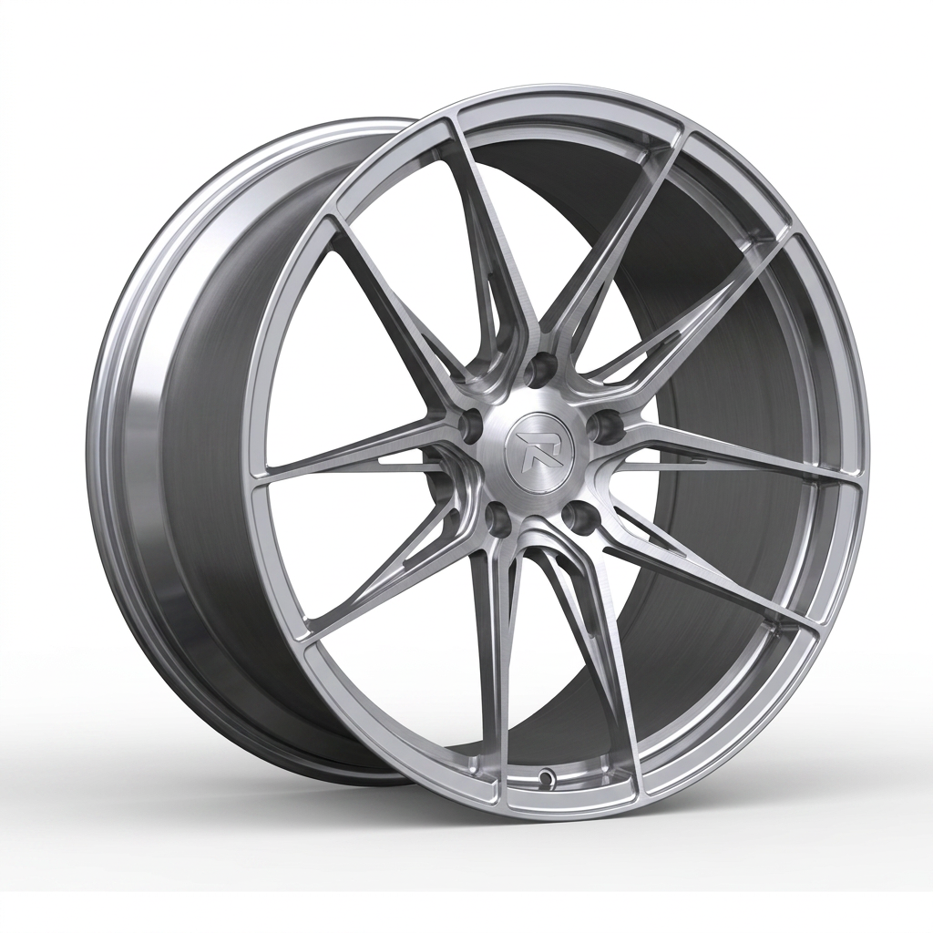 RZR CXCIX forged wheel — Brushed Silver / Polished Lip