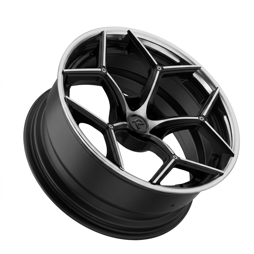 RZR LXI forged wheel — Matte Black / Milled Edges
