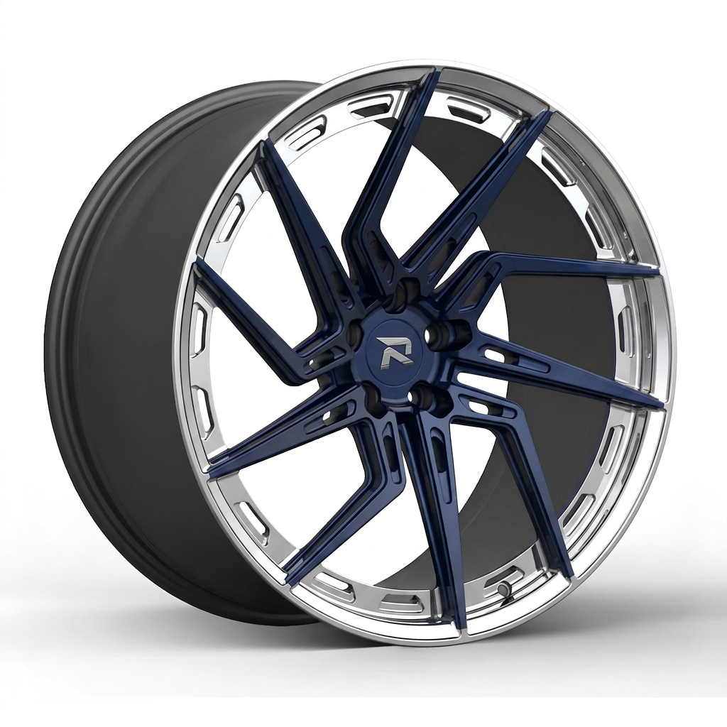 RZR CC forged wheel — Midnight Blue Pearl / Polished Lip