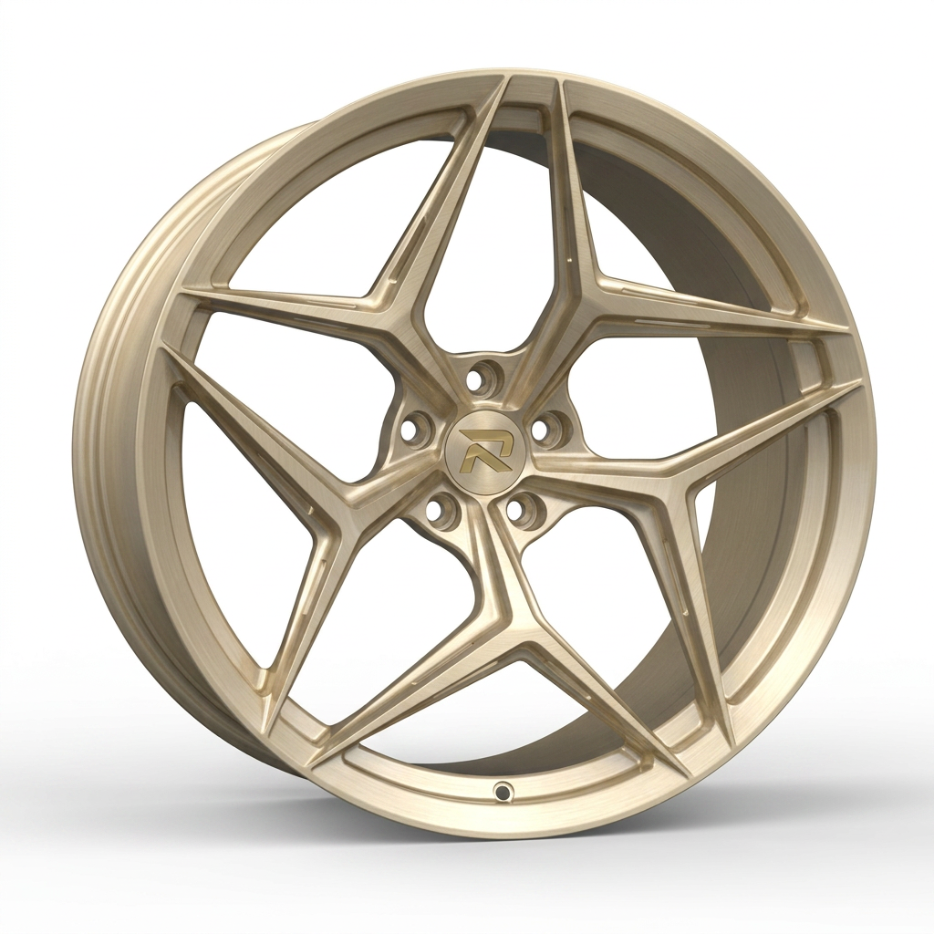 RZR CLXII forged wheel — Brushed Champagne Gold