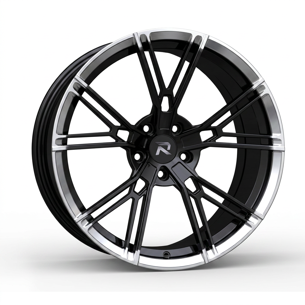RZR CXC forged wheel — Gloss Black / Polished Lip