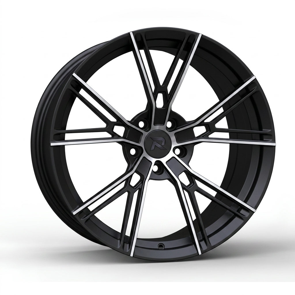 RZR CXC forged wheel — Matte Black / Milled Edges