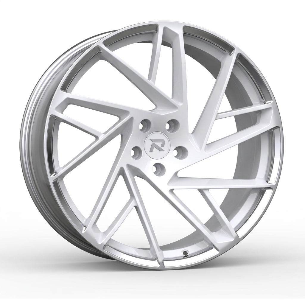 RZR CXIII forged wheel — Gloss White / Polished Lip