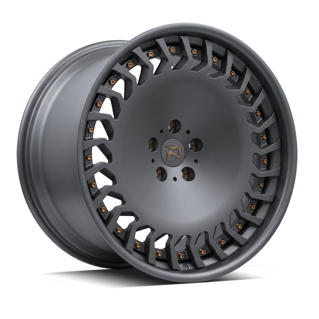 RZR CX forged wheel — Matte Anthracite / Bronze Hardware