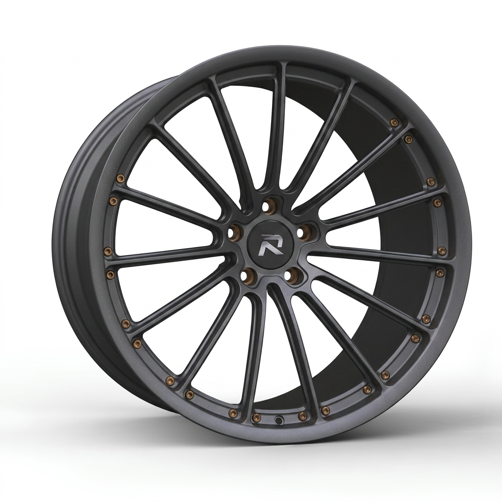 RZR CXCIV forged wheel — Matte Anthracite / Bronze Hardware
