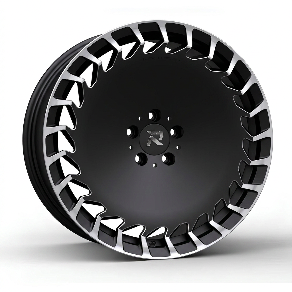 RZR CCIII forged wheel — Matte Black / Milled Edges