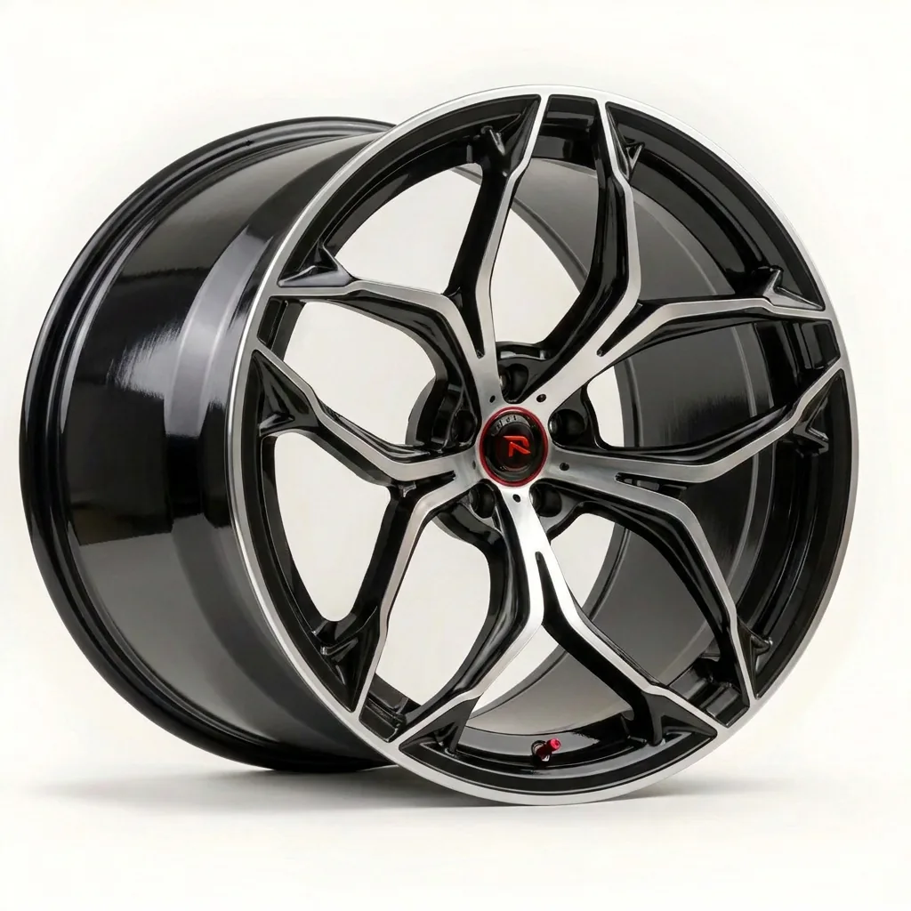 RZR XV forged wheel — Gloss Black / Machined Face