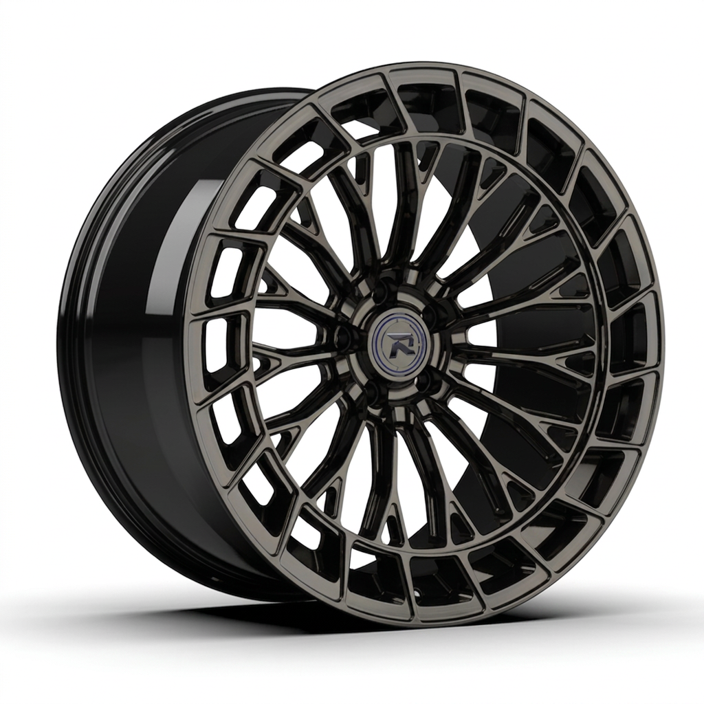 RZR CXIX forged wheel — Smoked Chrome / Gloss Black