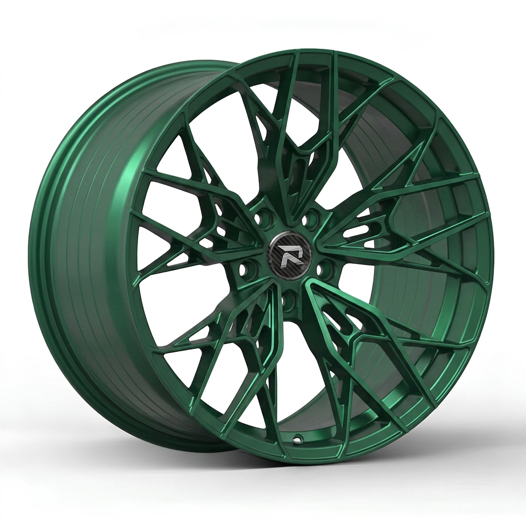 RZR CXXXVII forged wheel — Satin Emerald Metallic