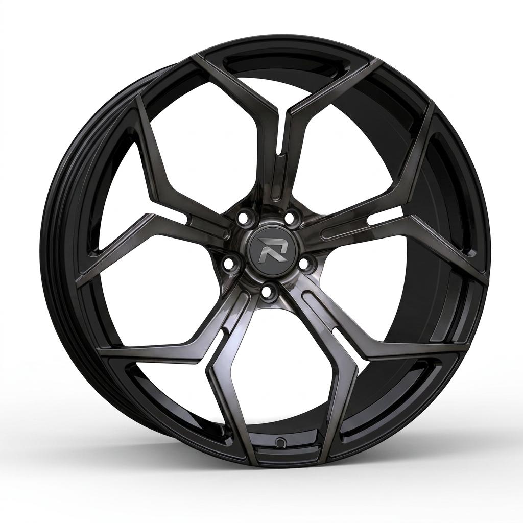 RZR CLXXV forged wheel — Smoked Chrome / Gloss Black