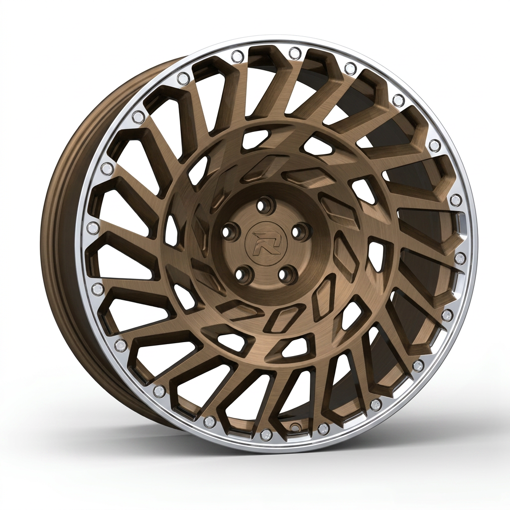 RZR CLXXIX forged wheel — Brushed Bronze / Polished Lip