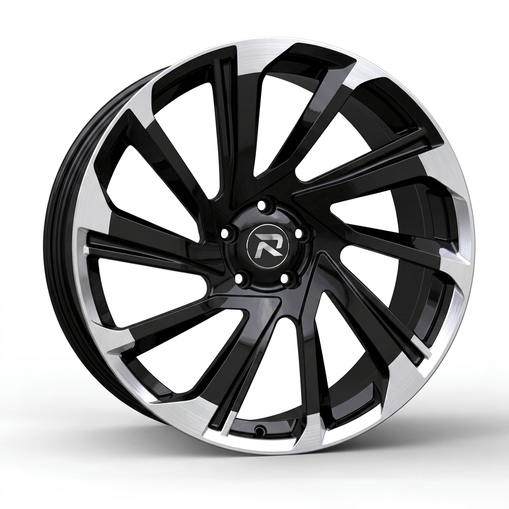 RZR CLIX forged wheel — Gloss Black / Polished Lip