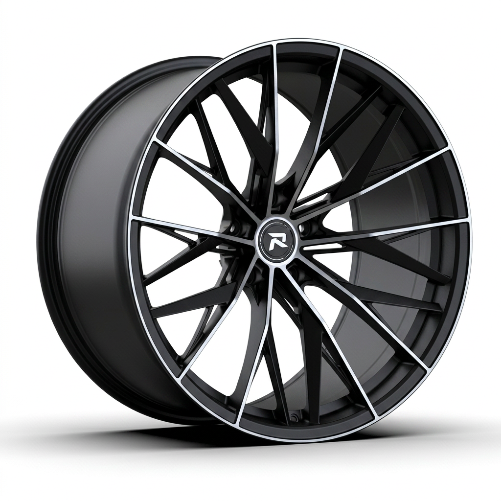 RZR CXXXVI forged wheel — Matte Black / Milled Edges