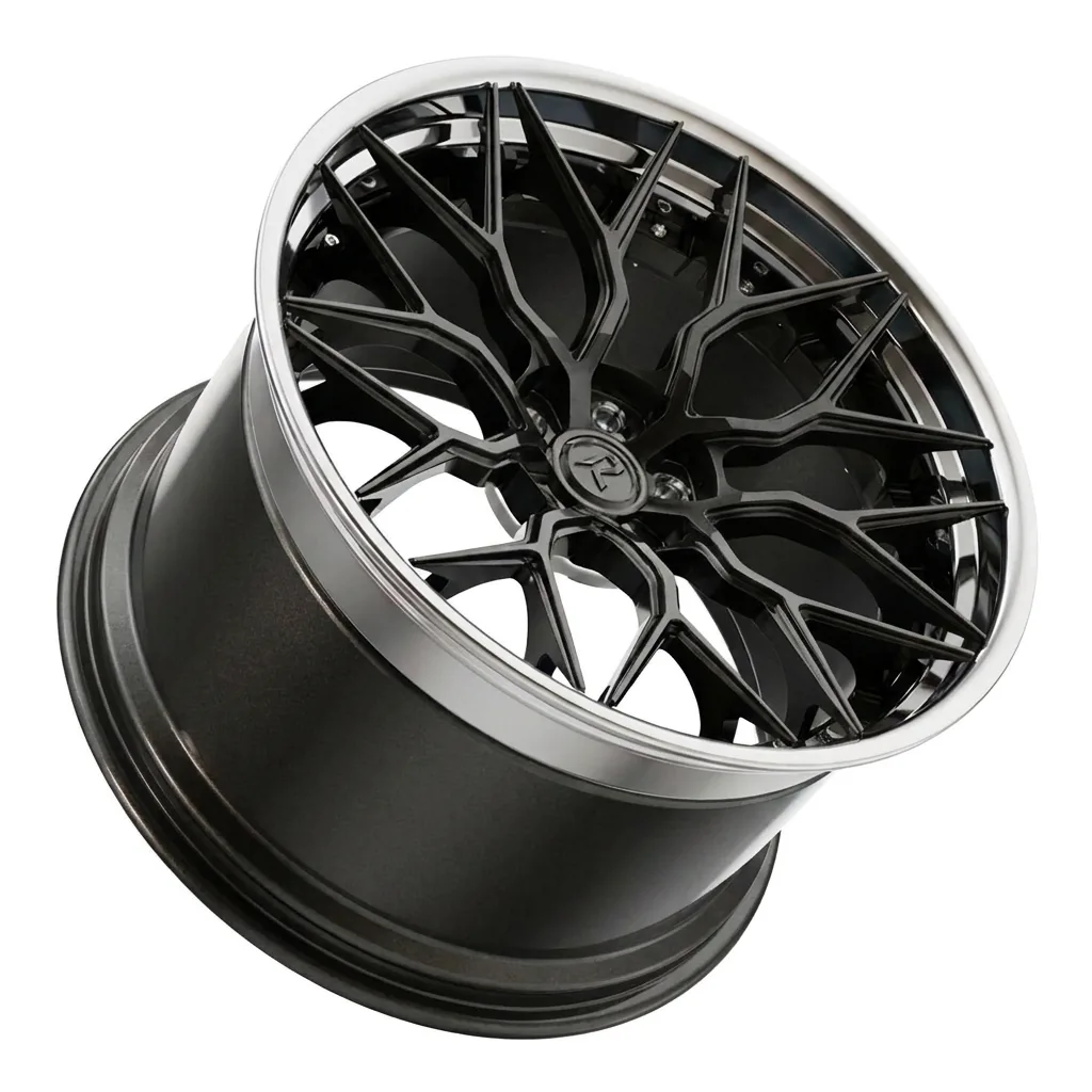 RZR I forged wheel — Gloss Black / Polished Lip