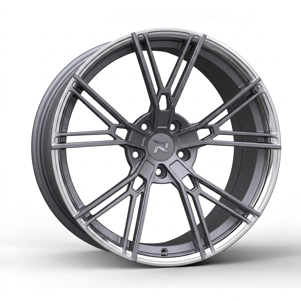RZR CXC forged wheel — Frozen Grey Matte / Polished Lip