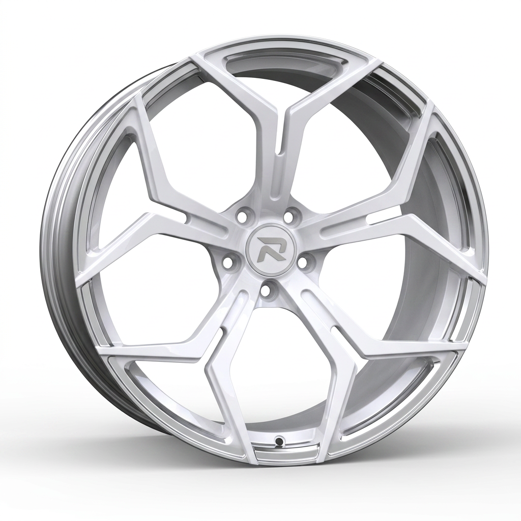 RZR CLXXV forged wheel — Gloss White / Polished Lip