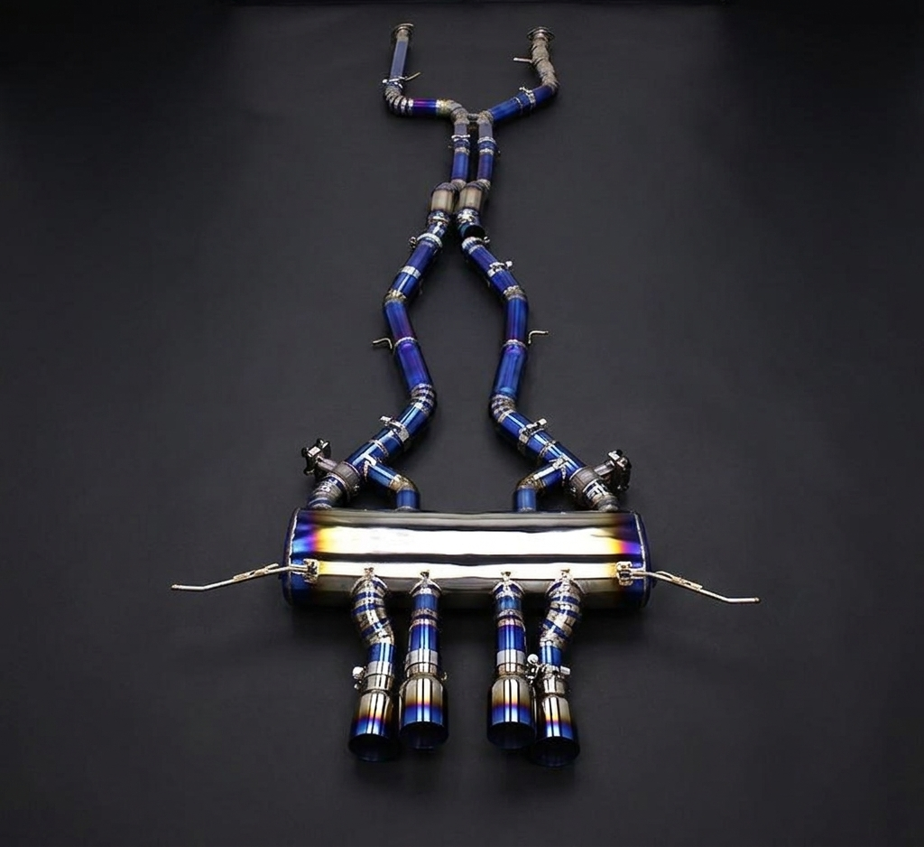 BMW M4 G82 Valvetronic Exhaust System — Titanium Blue