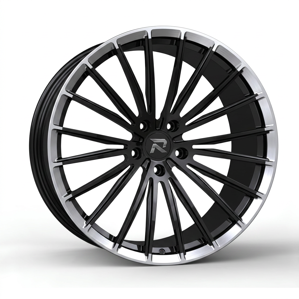 RZR CXXX forged wheel — Gloss Black / Polished Lip