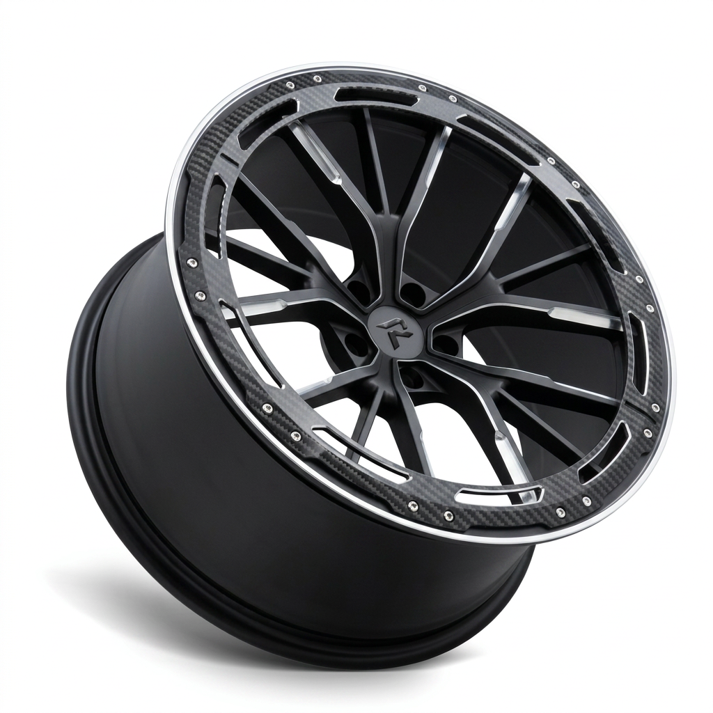 RZR LXXXIV forged wheel — Matte Black / Milled Edges