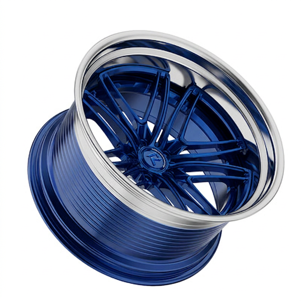 RZR LXVIII forged wheel — Candy Blue / Polished Lip