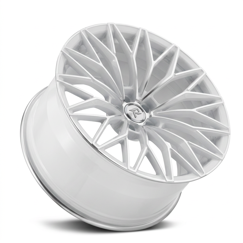 RZR LXXIX forged wheel — Gloss White / Polished Lip