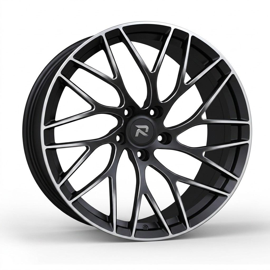 RZR CXIV forged wheel — Matte Black / Milled Edges