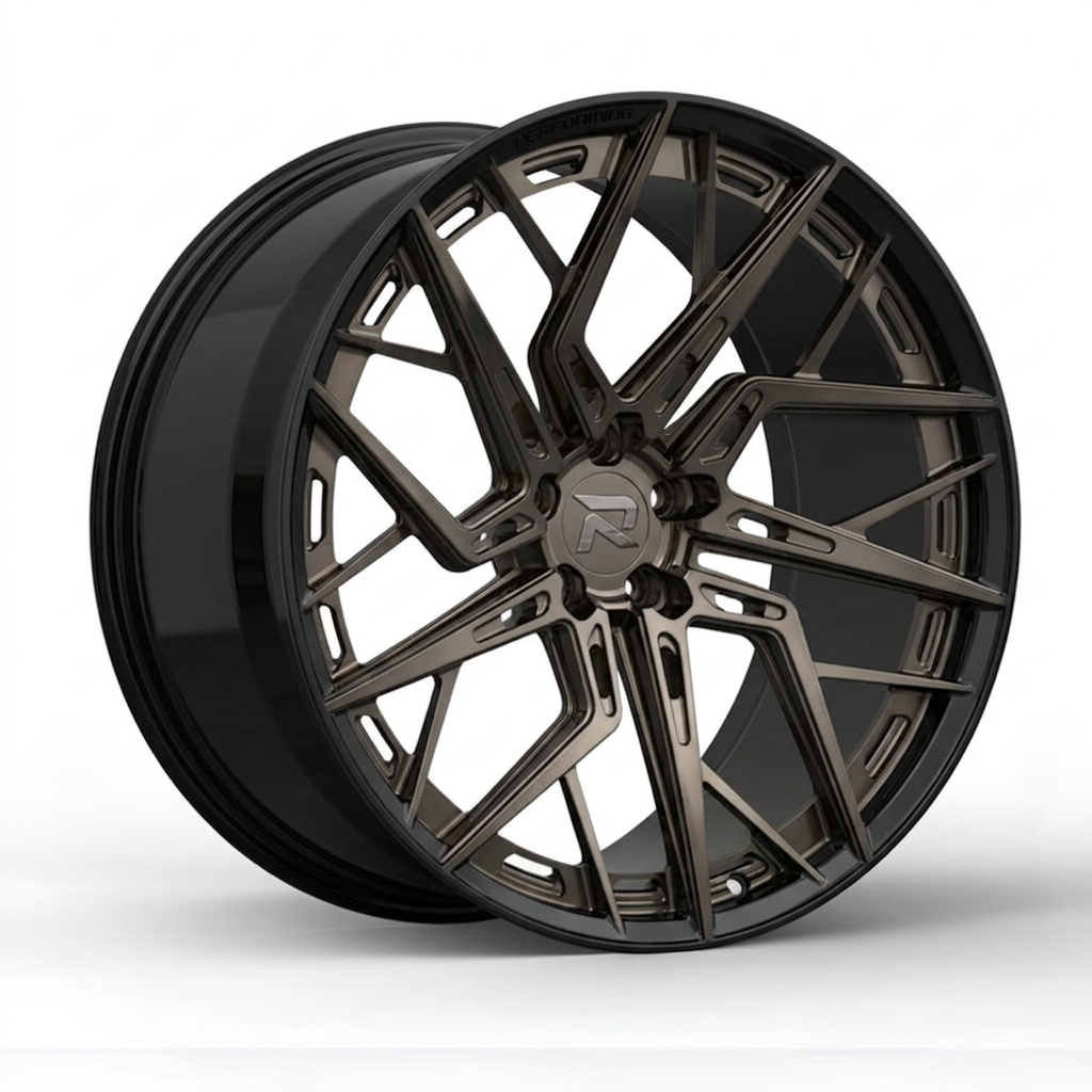 RZR CLIV forged wheel — Smoked Chrome / Gloss Black