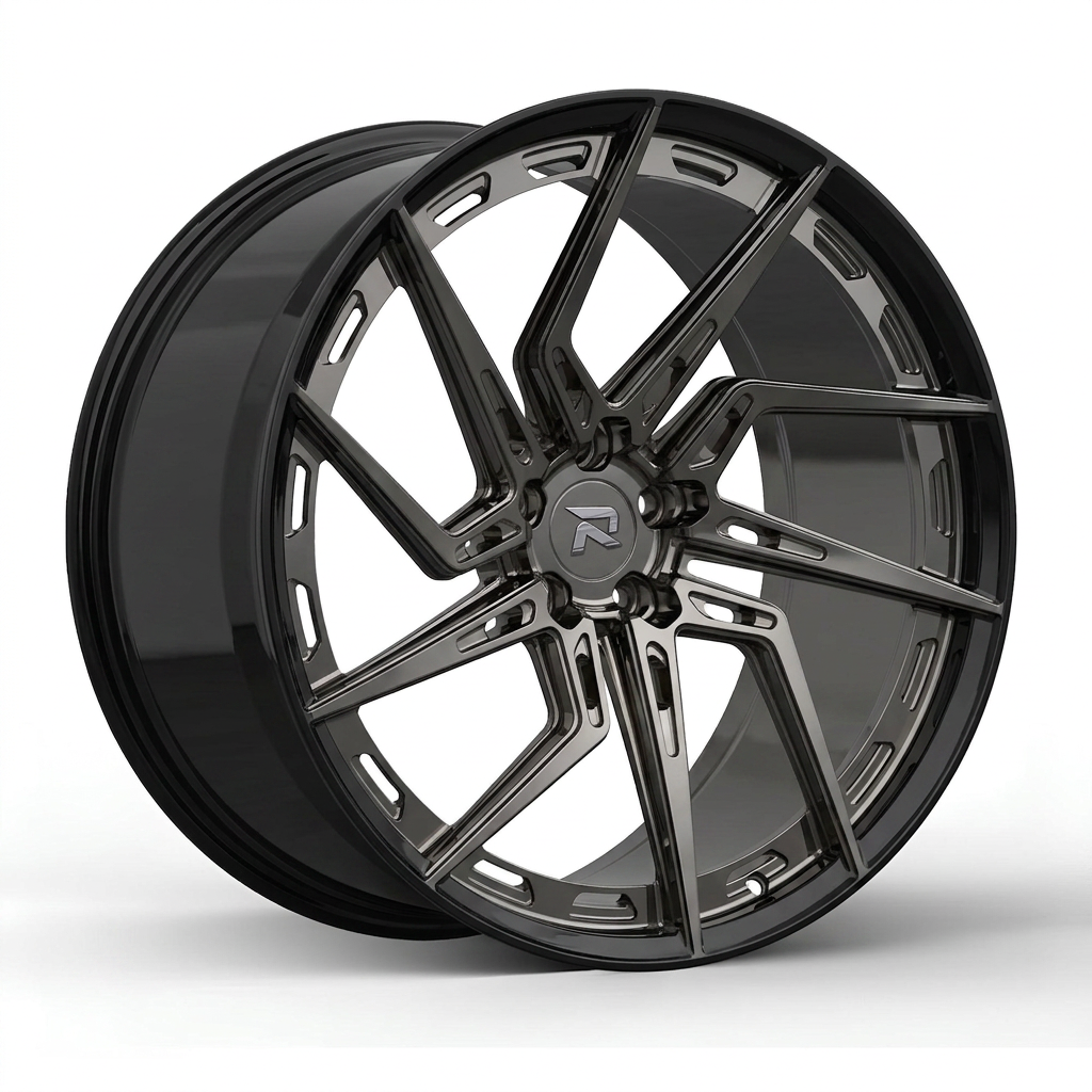 RZR CC forged wheel — Smoked Chrome / Gloss Black