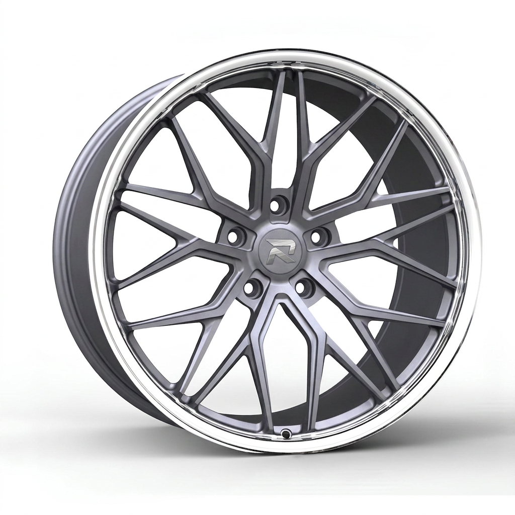 RZR CXXXI forged wheel — Frozen Grey Matte / Polished Lip
