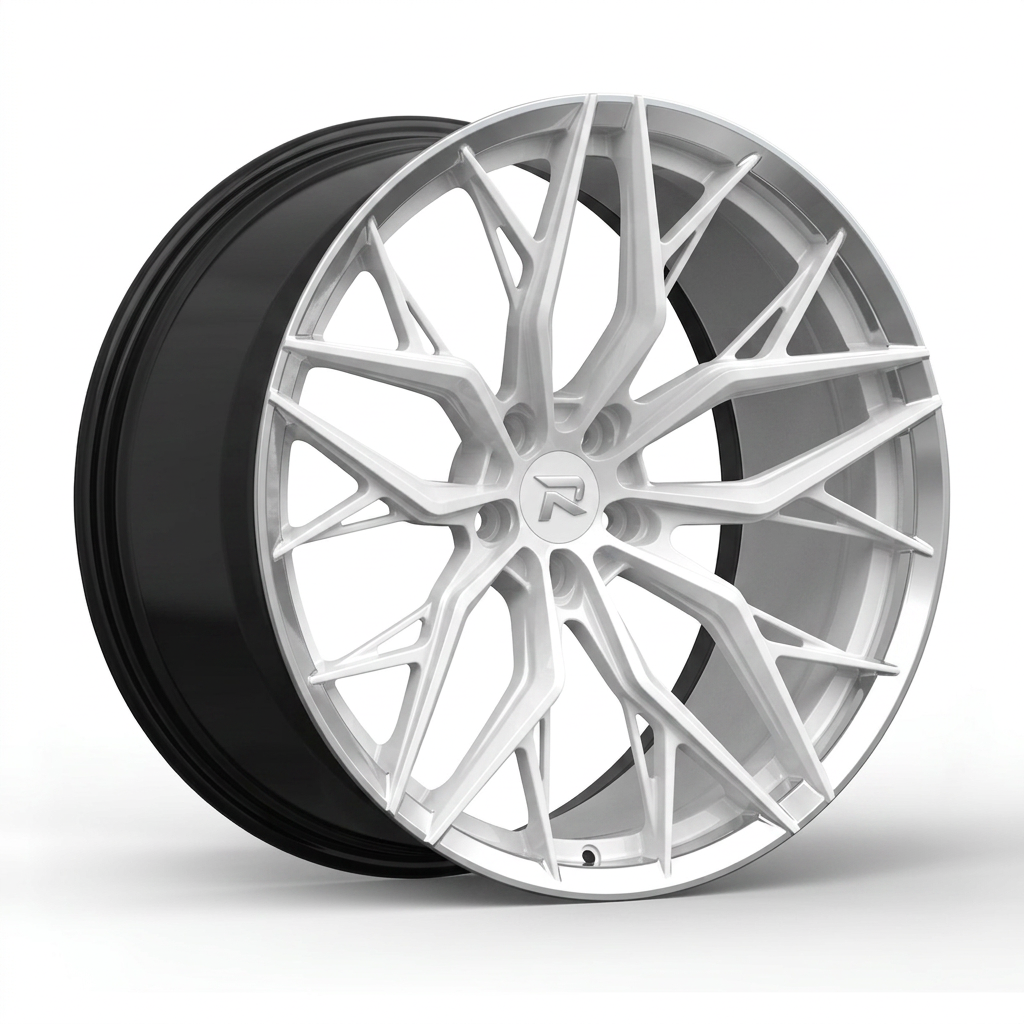 RZR CLXV forged wheel — Gloss White / Polished Lip