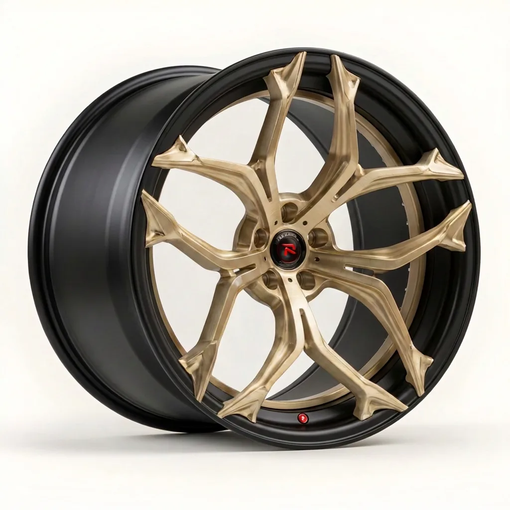RZR XV forged wheel — Brushed Bronze / Satin Black Lip