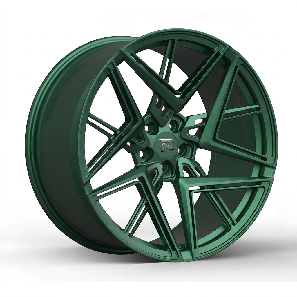 RZR CXXXII forged wheel — Satin Emerald Metallic