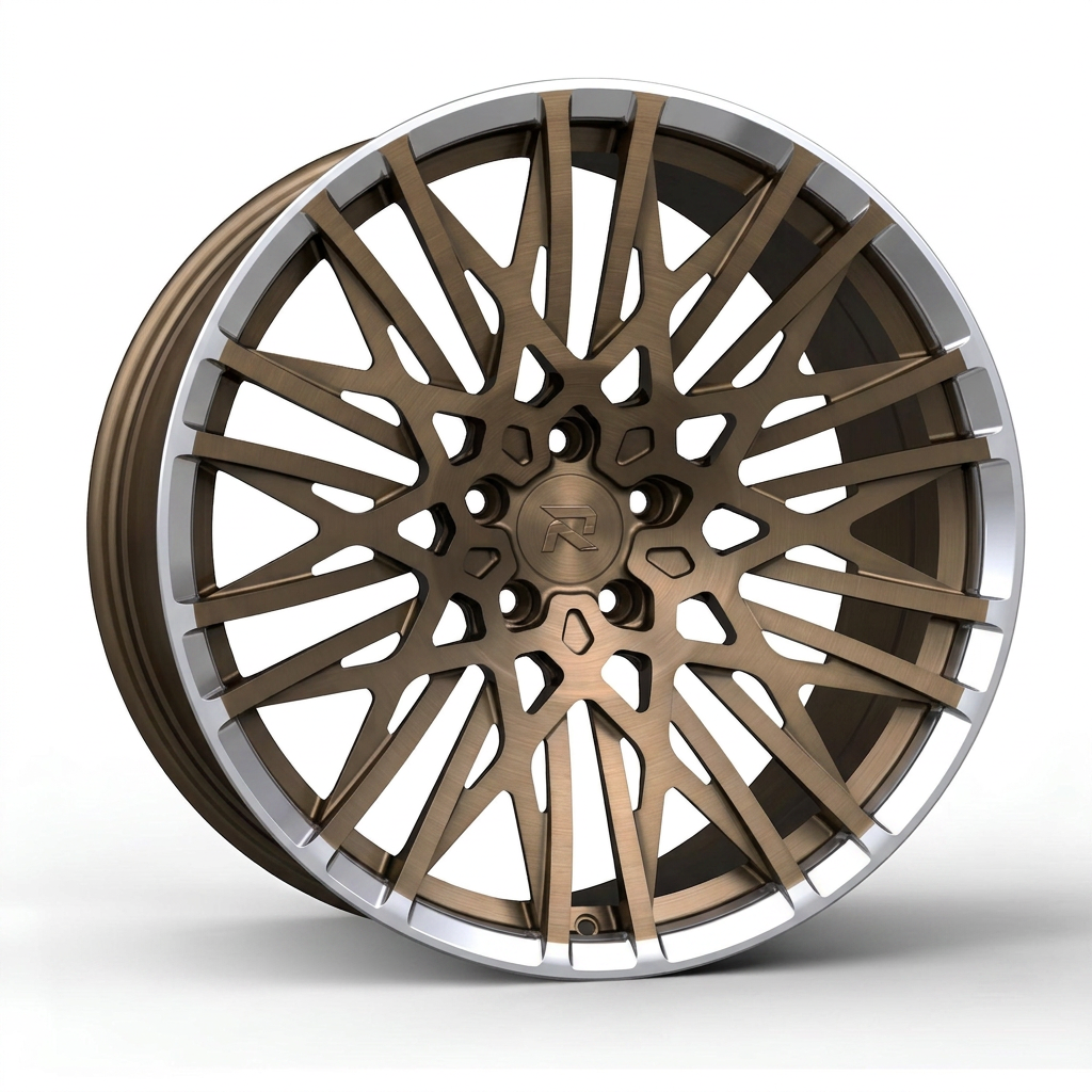 RZR CCVI forged wheel — Brushed Bronze / Polished Lip