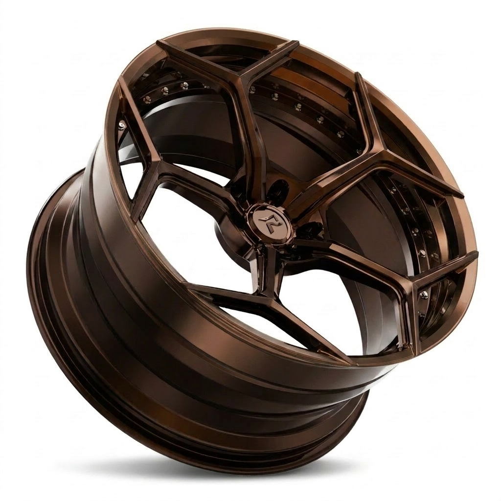 RZR VI custom forged wheel in Gloss Bronze