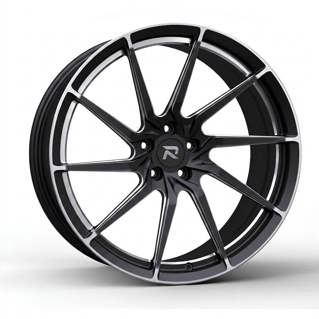 RZR CCIV forged wheel — Matte Black / Milled Edges