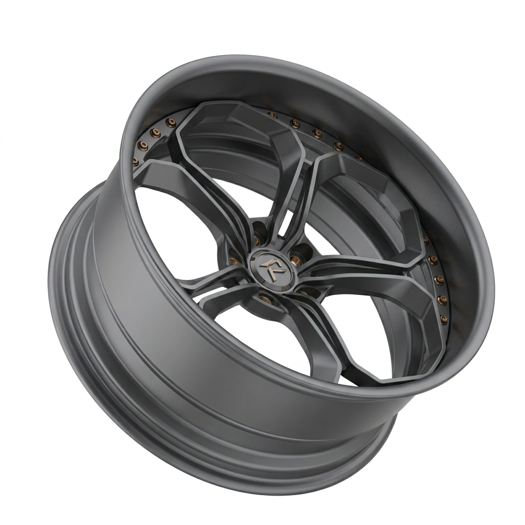 RZR LXIV forged wheel — Matte Anthracite / Bronze Hardware