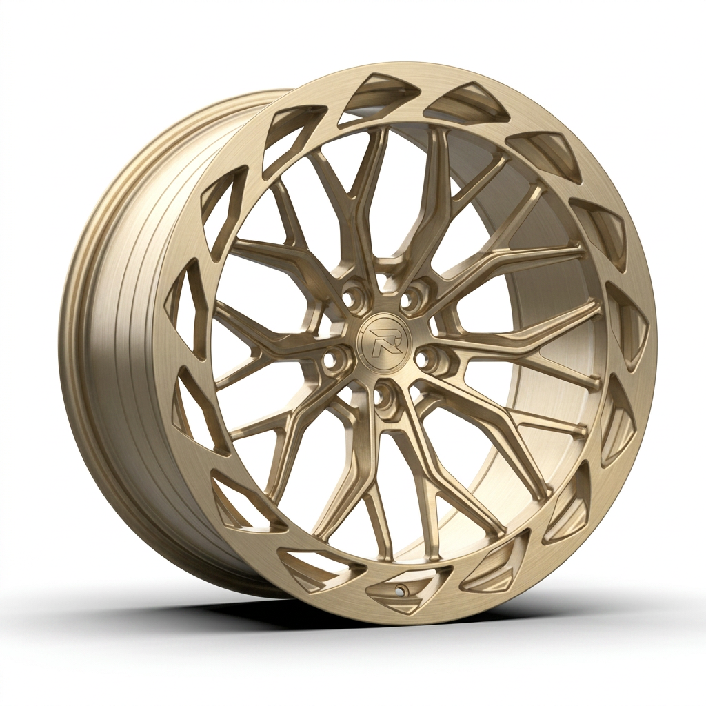 RZR CXXIII forged wheel — Brushed Champagne Gold