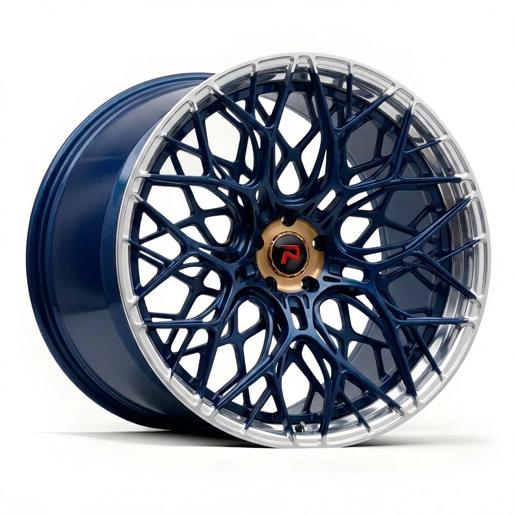 RZR LIII forged wheel — Midnight Blue Pearl / Polished Lip